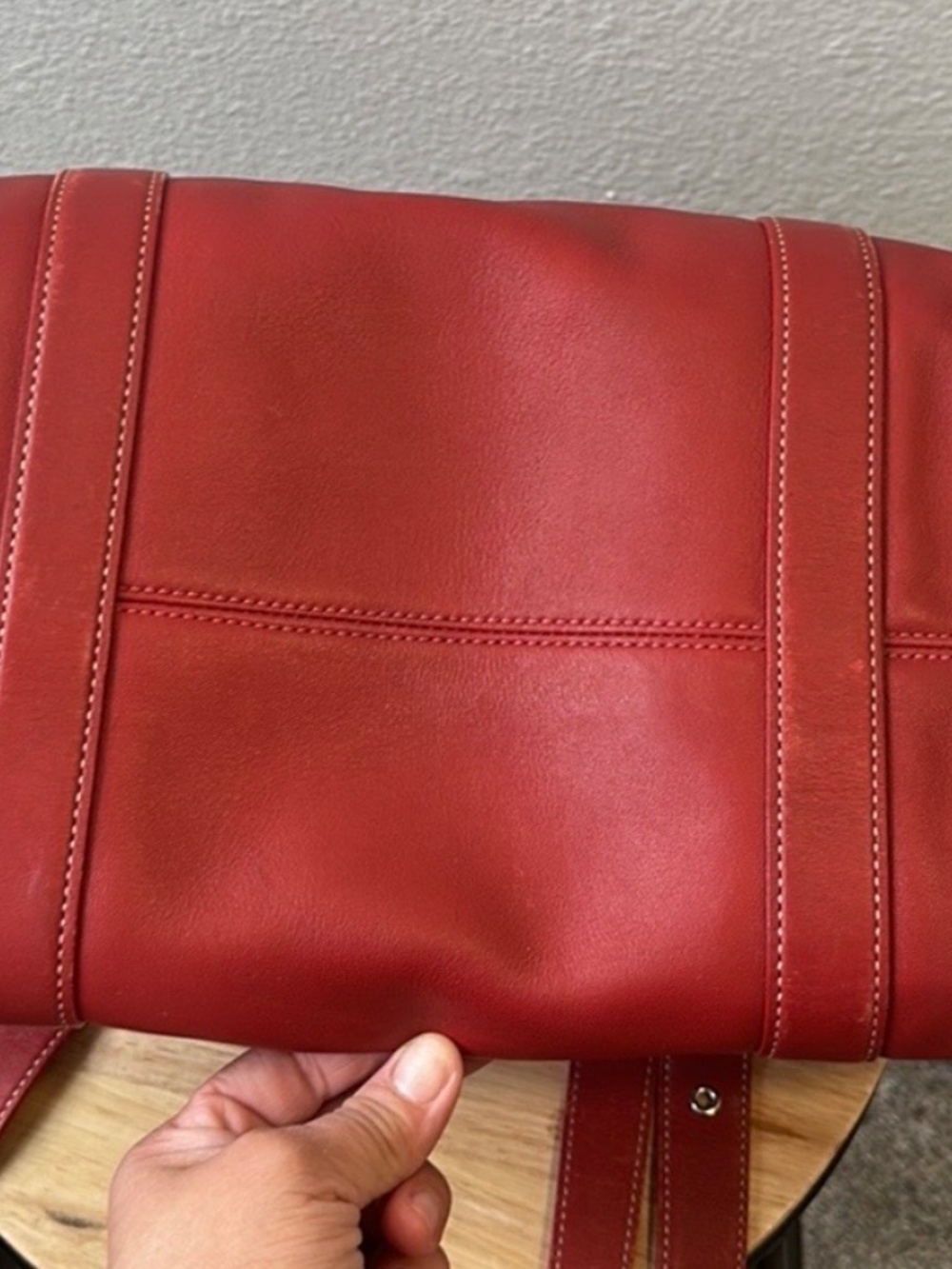 Vintage COACH Hampton Purse Tote Bag Red A06S-6460 - Picture 5 of 5